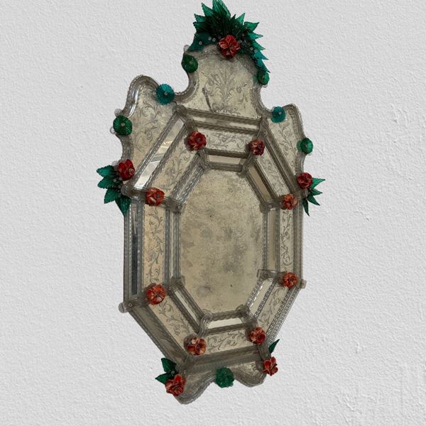 Flavio Poli - Rare Murano Glass Mirror by Flavio Poli