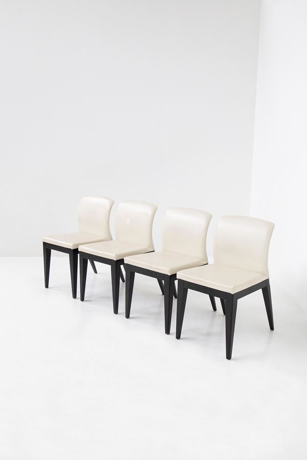 Set of 4 Sit chairs by Pininfarina for Reflex Angelo. 