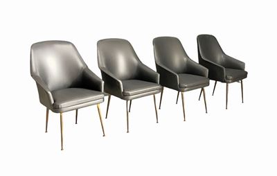 Quattro Poltrone di Lina Bo Bardi per Arflex