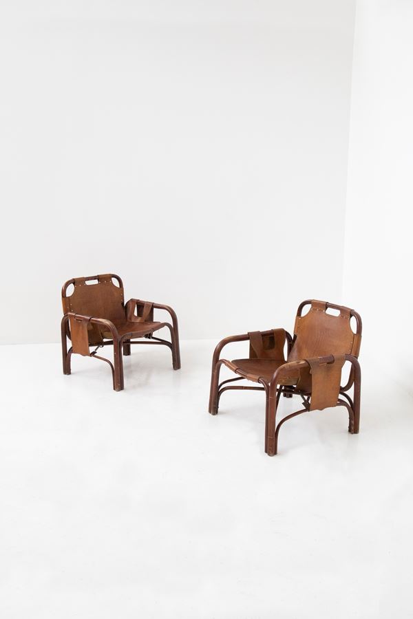 Tito Agnoli - Pair of armchairs by Tito Agnoli
