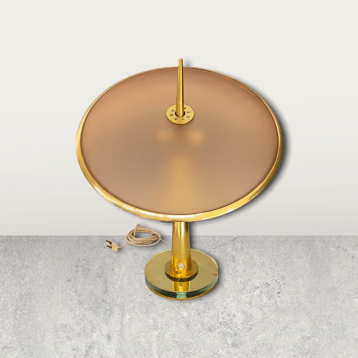 Max Ingrand For Fontana Arte Rare Disco Volante Mod. 1538 Table Lamp