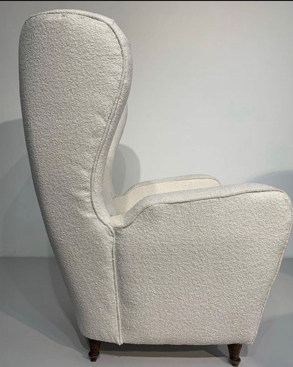 Pair Armchairs in Bouclé