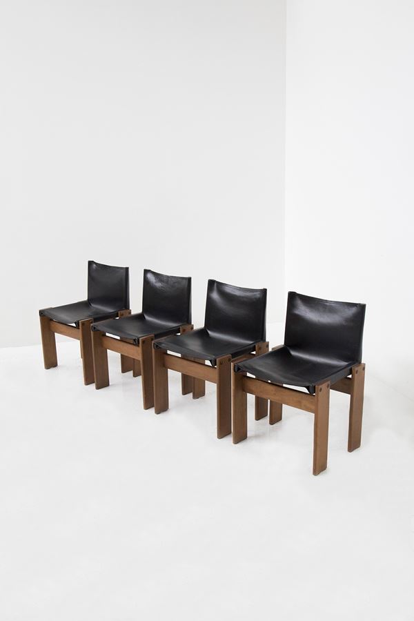 Dormice  Scarpa,Tobia Scarpa - Set of 4 chairs model "Monk" by Afra and Tobia Scarpa