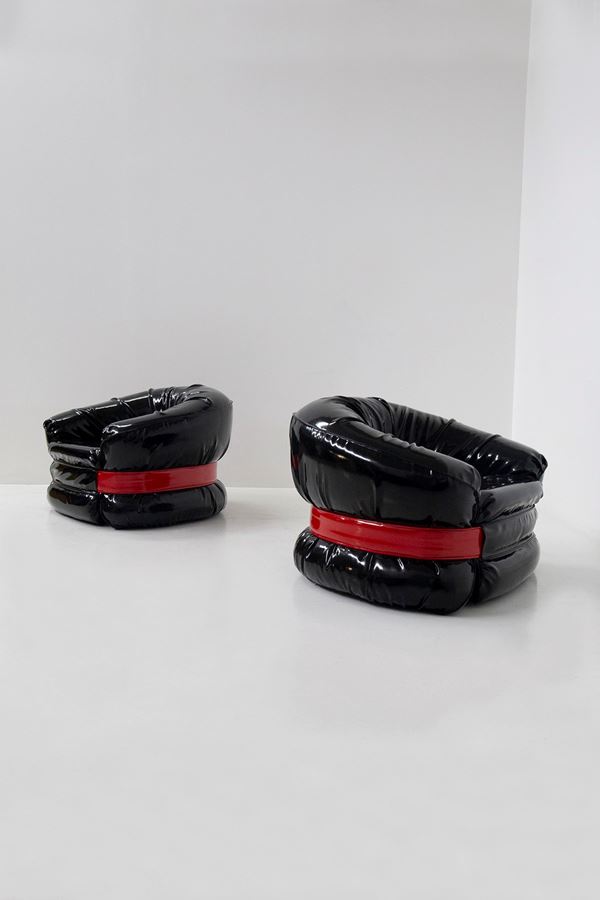 Pair of Armchairs Premier Model Designer Adriano Production TRE D