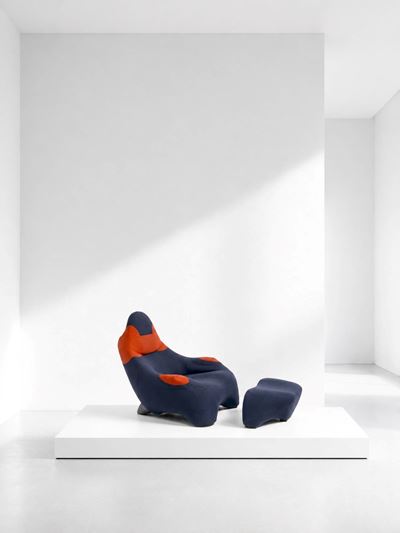 Armchair And Ottoman Model Hal By Marc Sadler For Cassina