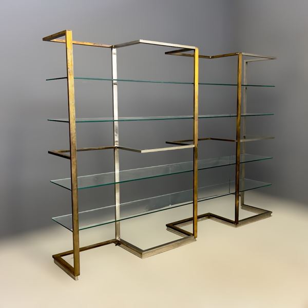 Turri - Brass Bookcase by Turri