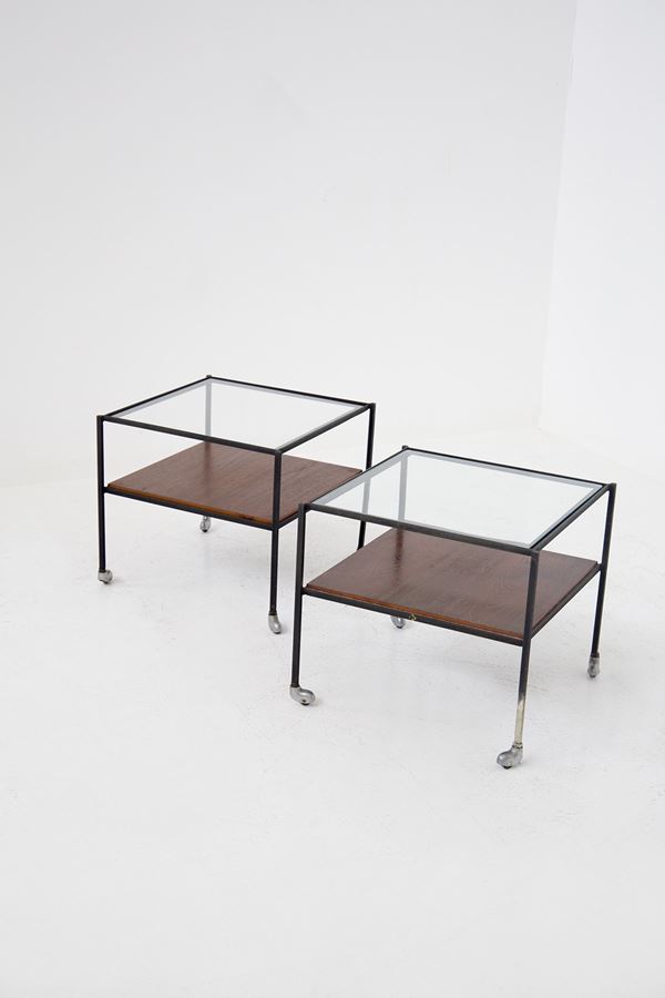 Azucena Pair of Living Room Tables in Glass