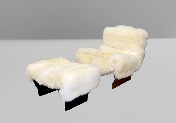 Osvaldo Borsani - Osvaldo Borsani for Tecno  Canada armchair with ottoman