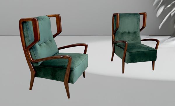 Orlando Orlandi - Orlando Orlandi  Pair of armchairs