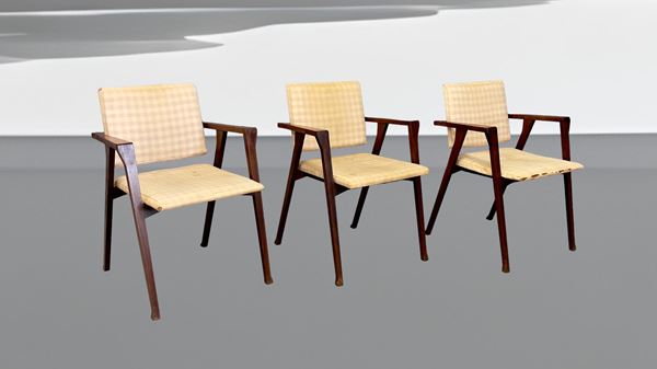 Franco Albini - Franco Albini per Poggi Set di tre sedie Luisa