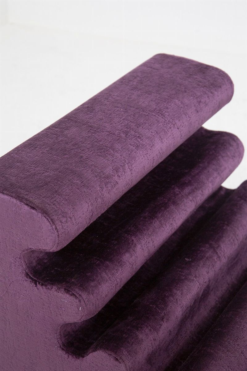 Pair Of "karelia" Armchairs By Liisi Beckmann For Zanotta in Bouclè Purple