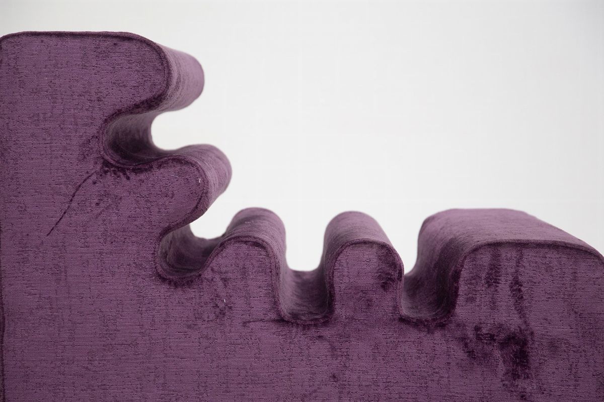 Pair Of "karelia" Armchairs By Liisi Beckmann For Zanotta in Bouclè Purple