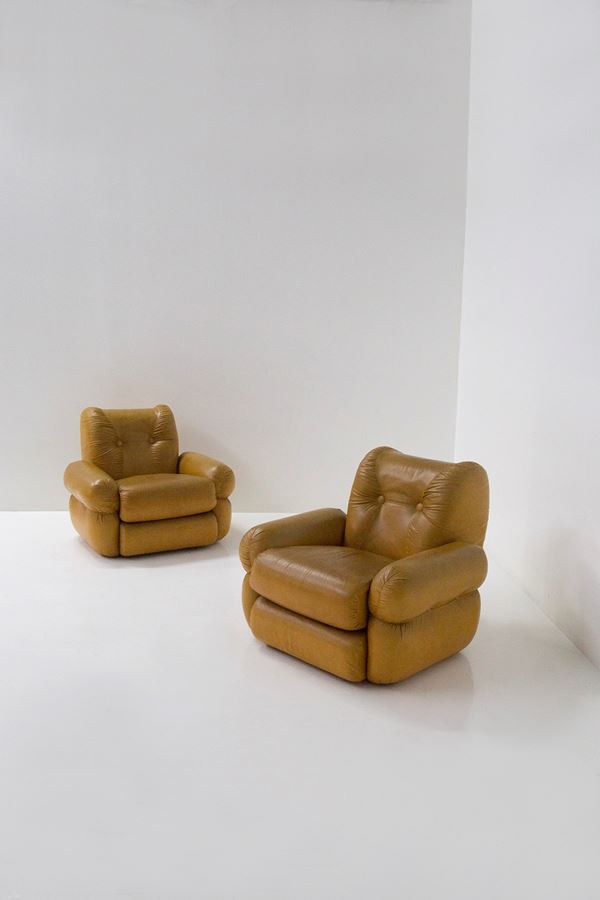 Adriano Piazzesi - Pair of armchairs by Adriano Piazzesi