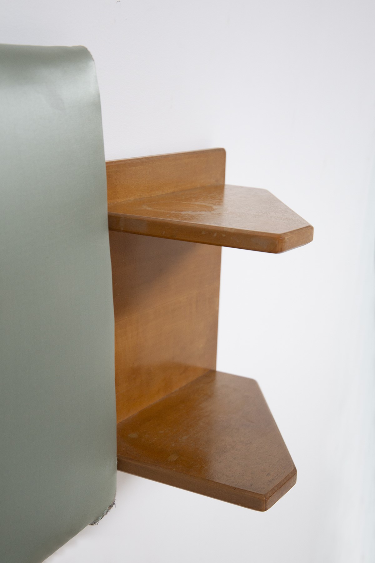 Testate di due letti singoli in legno e tessuto