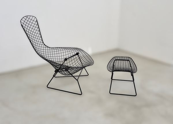 Harry Bertoia - Harry Bertoia for Knoll, Bird Lounge Chair with ottoman