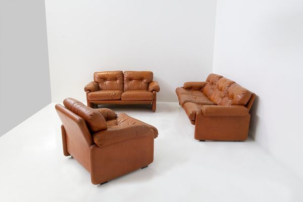 Afra &amp; Tobia Scarpa - Afra and Tobia Coronado leather living room shoe