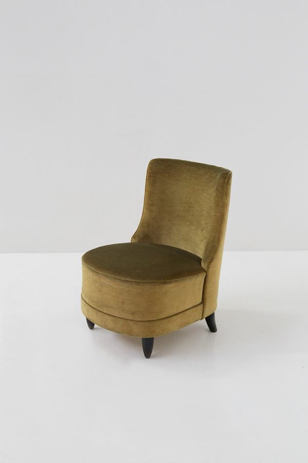 Gio Ponti - Gio Ponti Attr. Poltrona in velluto