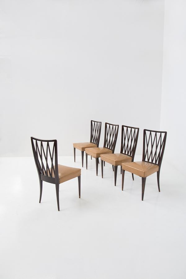 Paolo Buffa - Set di quattro sedie Attr. Paolo Buffa