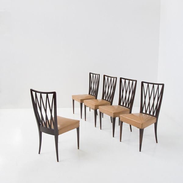 Paolo Buffa - Set di quattro sedie Attr. Paolo Buffa