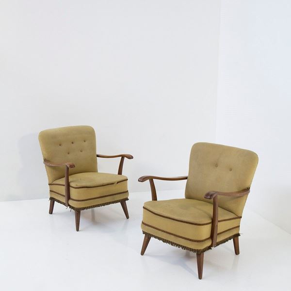 Paolo Buffa - Pair of armchairs Attr. Paolo Buffa
