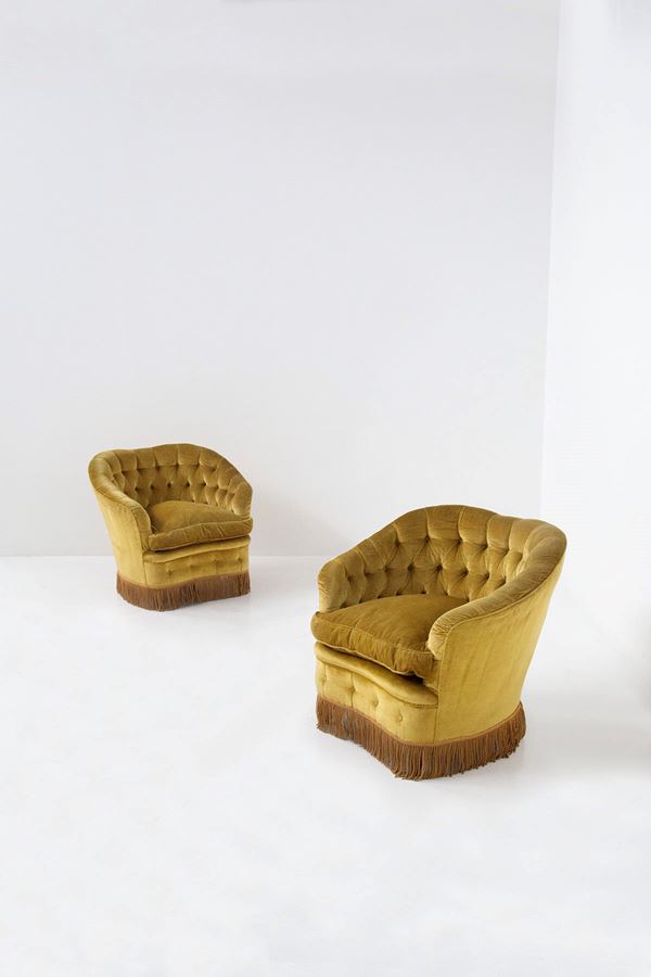 Gio Ponti - Gio Ponti, Coppia di Poltrone Casa e Giardino