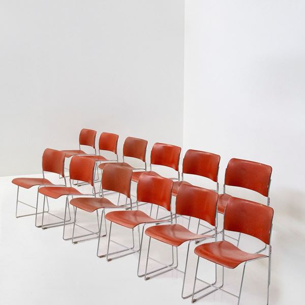 David Rowland - Set di dodici sedie di David Rowland per GF BUSINESS