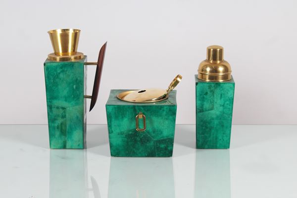 Aldo Tura - Compound cocktail set Attr. to Aldo Tura, Macabo production, Cusano Milanino (stamps on bottom)