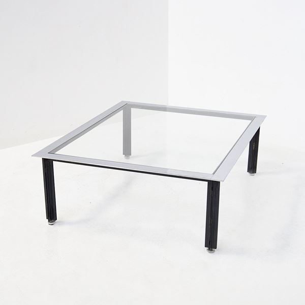 Luigi Caccia Dominioni - Metal and glass coffee table by Luigi Caccia Dominioni from Vips Residence
