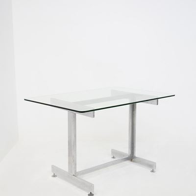 Steel And Glass Desk By Vittorio Introini From Vips Residence