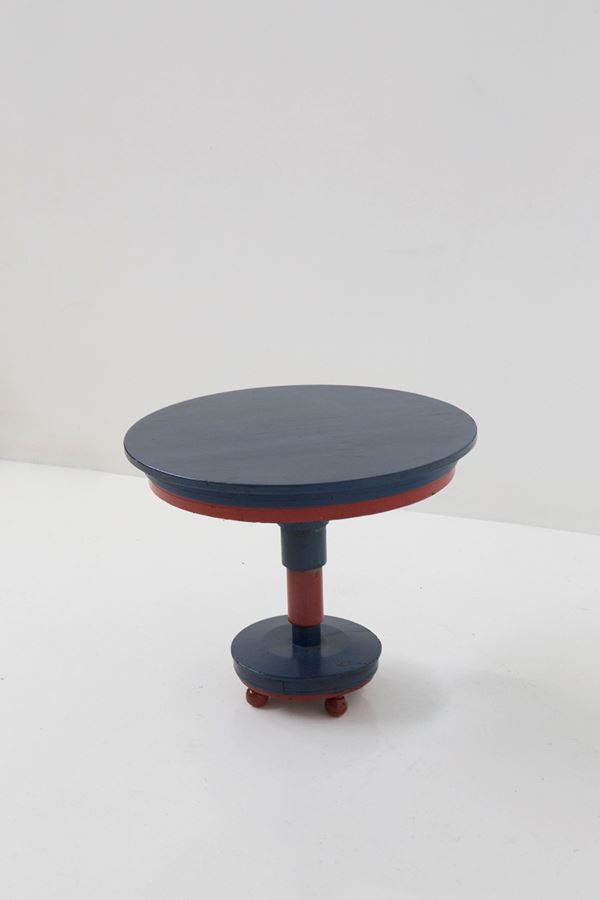 Luigi Colombo Fill&#236;a - Fillìa Luigi Colombo Attr. Tavolino Futurista italiano Blu e rosso