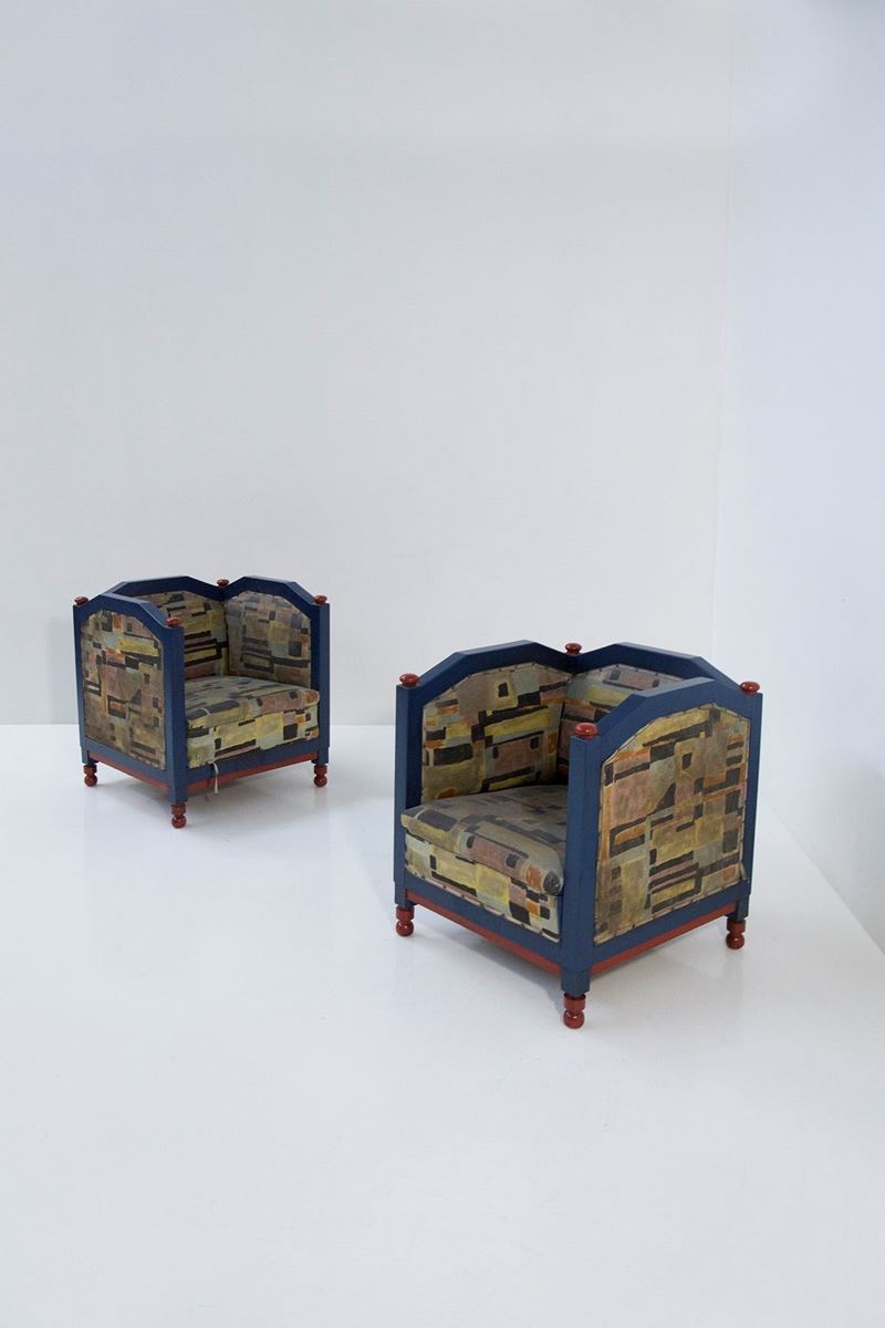 Rare Poltrone Futuriste (Attr.)