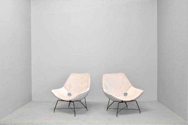Augusto Bozzi - Pair of Cosmos armchairs by Augusto Bozzi for Saporiti
