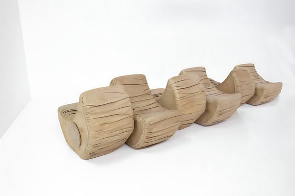 Marzio Cecchi - Rare Sofa prototype by Marzio Cecchi Model Serpente, certificate