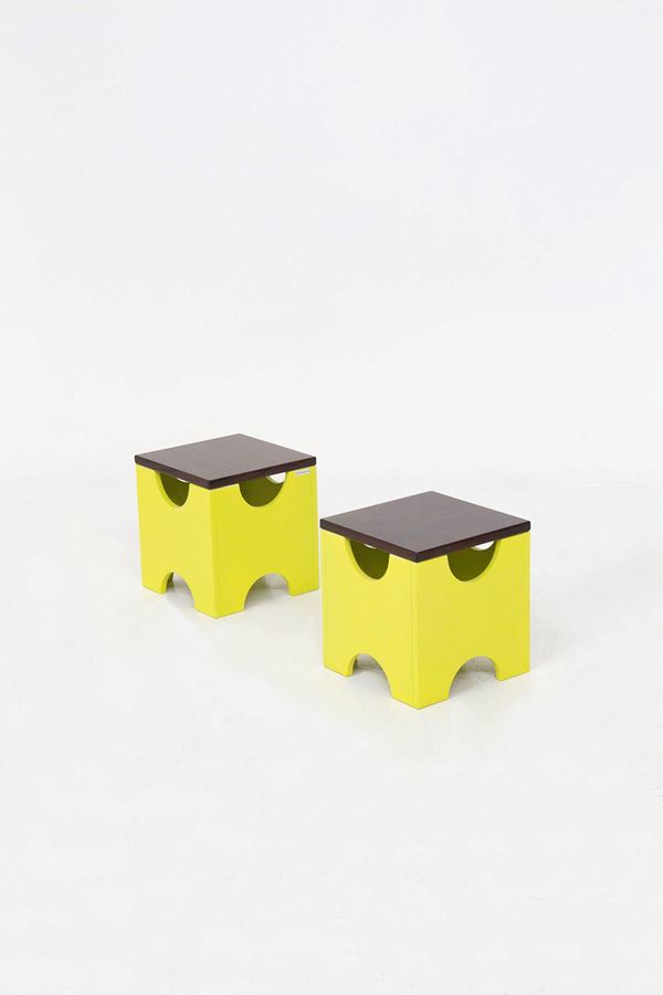 Ettore Sottsass - Ettore Sottsass Dado Stools Mod. T29 for Poltronova