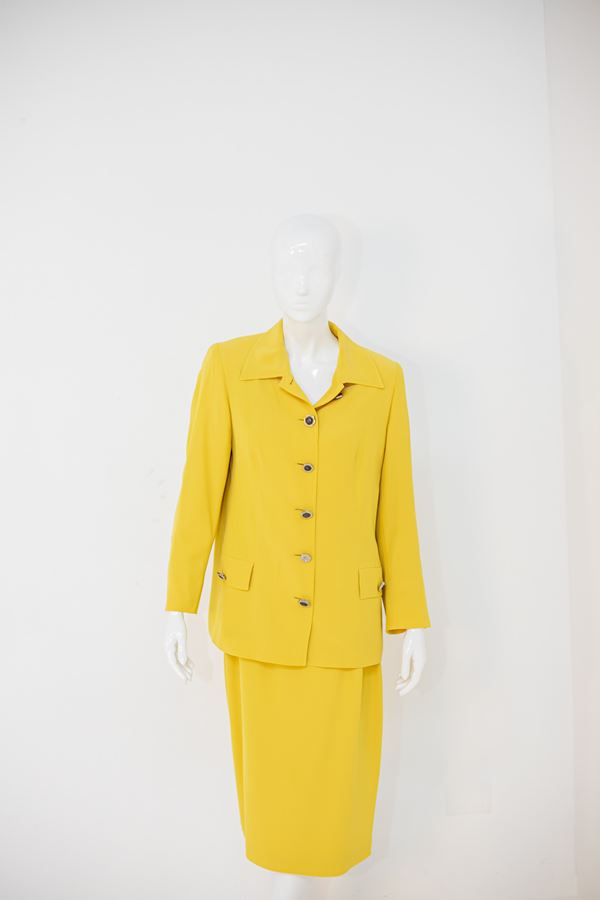 Gianni  Versace - Bright Gianni Versace Yellow Two Piece Formal Suit