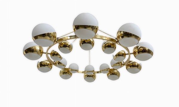 Stilnovo style gorgeous chandelier