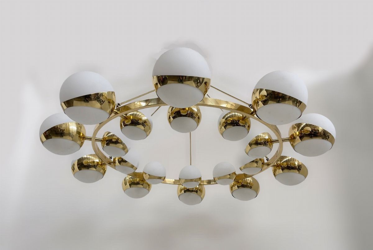 Splendido lampadario in stile Stilnovo