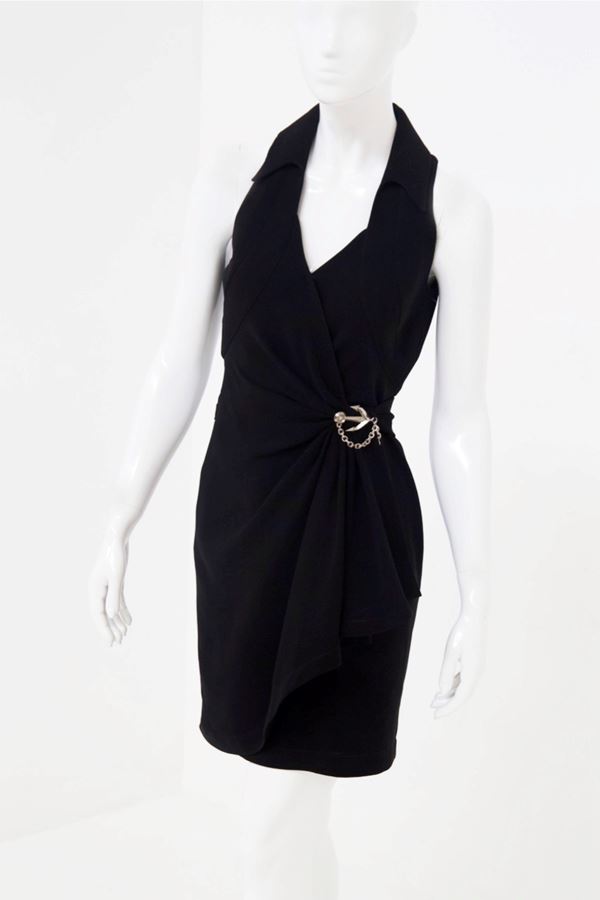Thierry  Mugler - Thierry Mugler Vintage Wrap Dress with Nautical Anchor