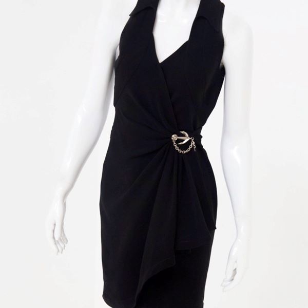 Thierry  Mugler - Thierry Mugler Vintage Wrap Dress with Nautical Anchor