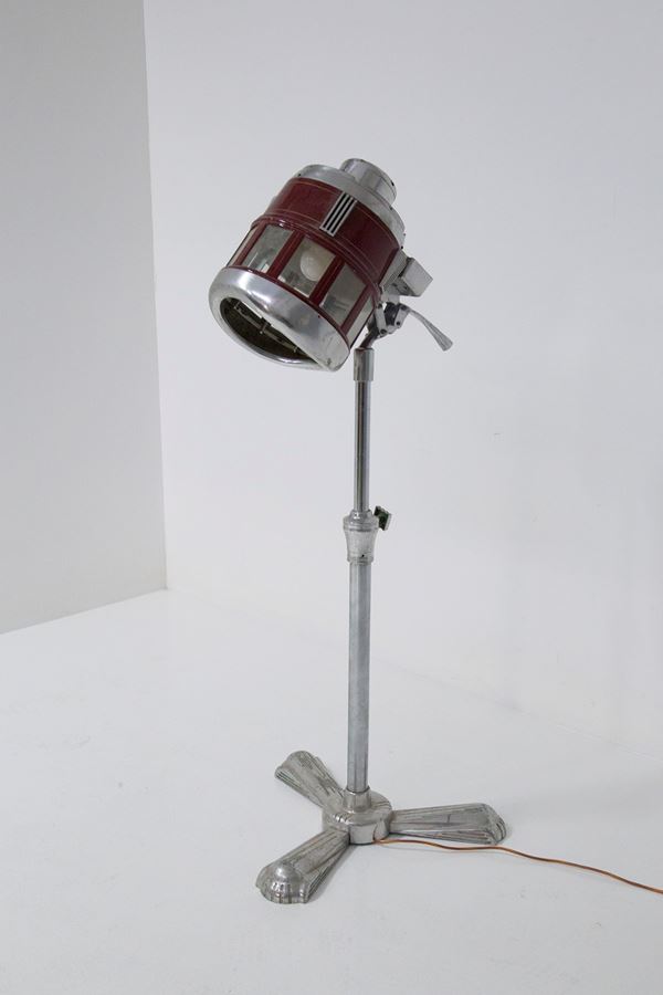 Casco da parrucchiere Modificato in lampada da terra