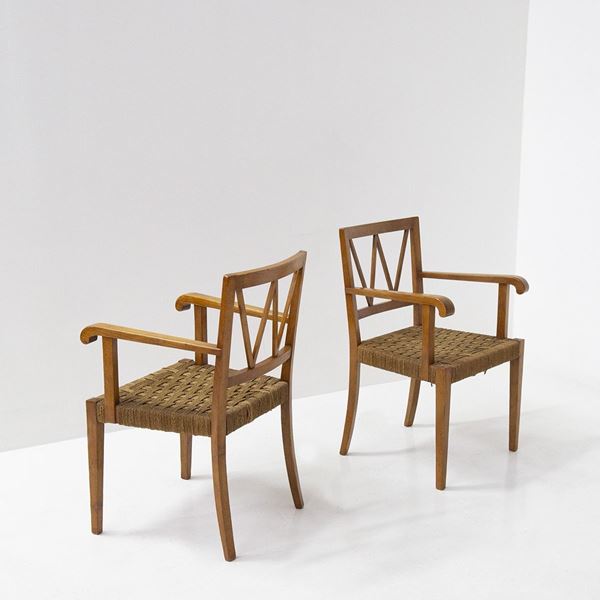 Paolo Buffa - Rare pair of armchairs by Paolo Buffa