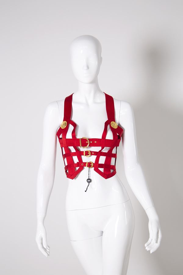 Gianni  Versace - Gianni Versace iconico corsetto bondage vintage
