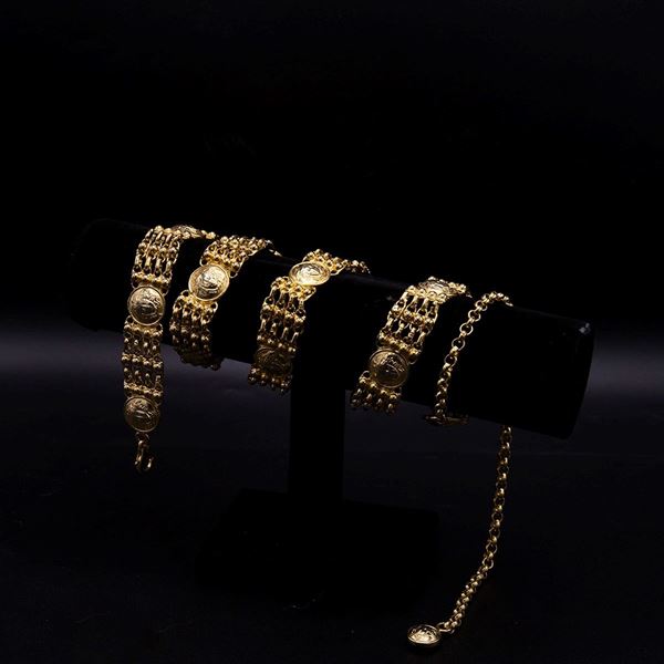 Gianni  Versace - Gianni Versace Gold Medusa Belt 1990's