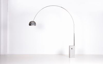 Achille & Pier Giacomo Castiglioni, Arco Floorlamp, 1960s.