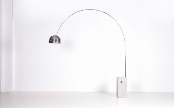 Achille & Pier Giacomo Castiglioni, Arco Floorlamp, 1960s. 