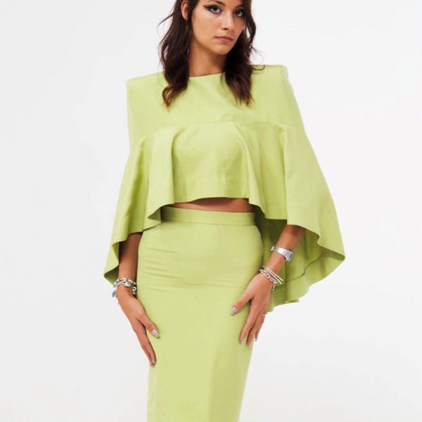Pierre Cardin - Abito Pierre Cardin in lino verde vintage