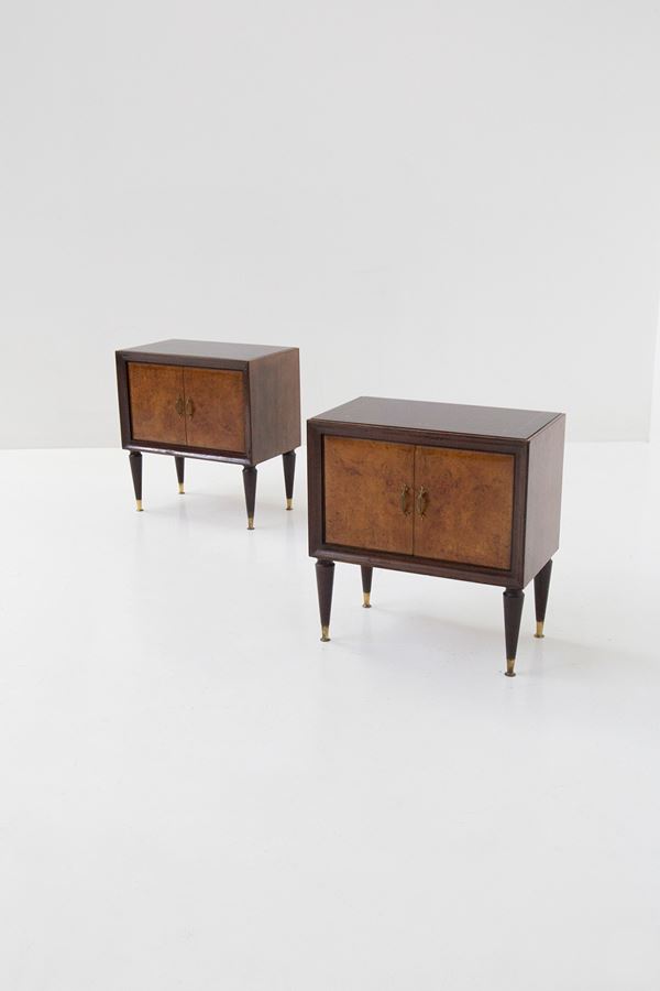 Paolo Buffa - Pair of bedside tables (Attr)