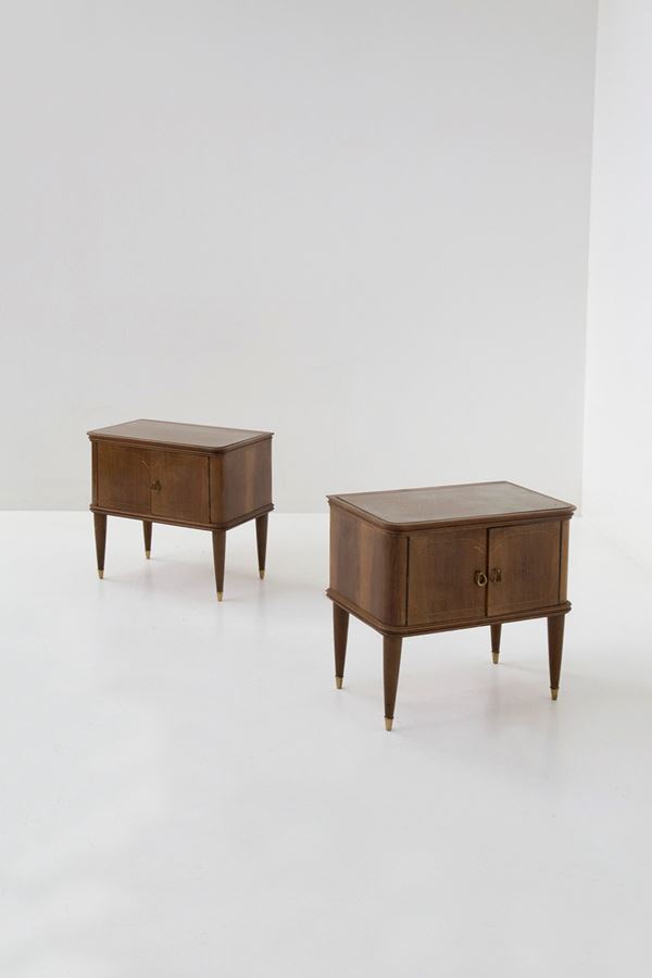 Paolo Buffa - Pair of Bedside Tables (Attr)