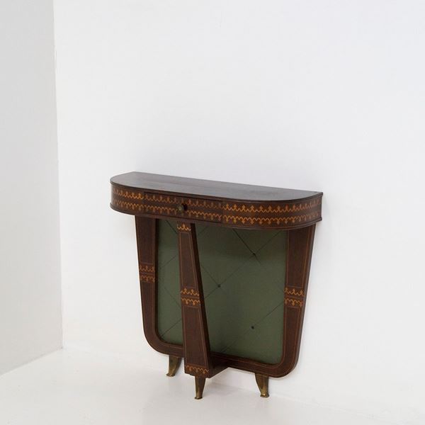 Paolo Buffa - Entrance console by Paolo Buffa with inlays and brass