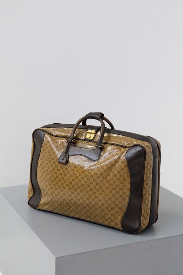 Guccio Gucci - Borsa o valigia da viaggio in pelle Gucci vintage